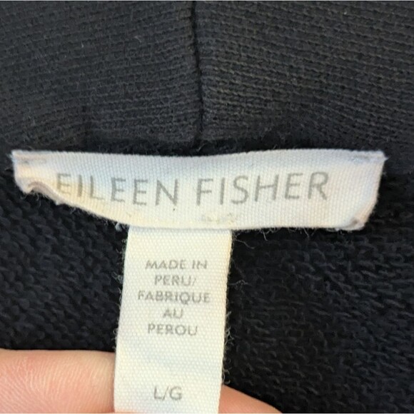 Eileen Fisher Black Open Front Jacket - Picture 4 of 8